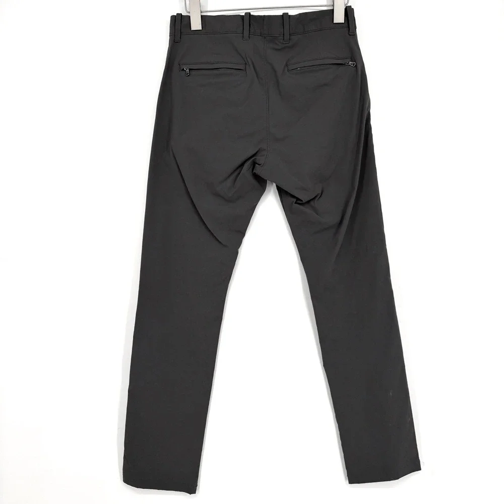 J.Crew 484 Slim Stretch Tech Pant  Size 29/30 Dark Grey Zip pockets